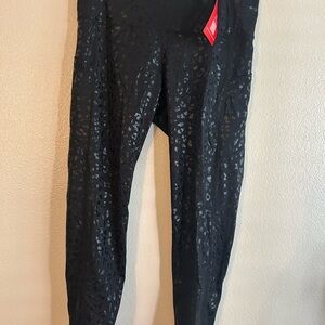 Black Leopard Print Women's Leggings